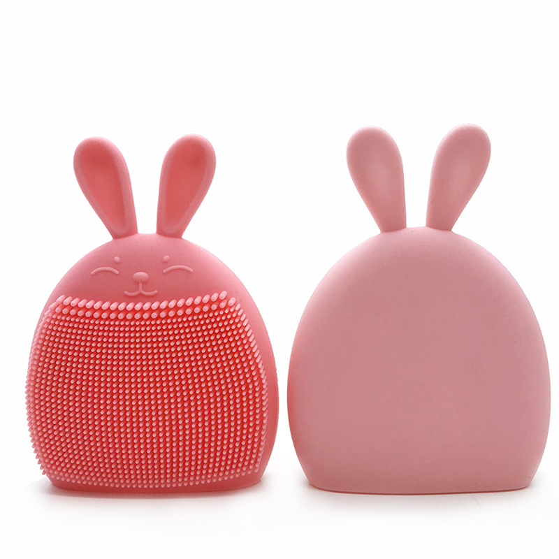 Cute Rabbit Shape Silicone Cleaning Brush Reusable Exfoliators Beauty Cleaning Tool For Skin Care