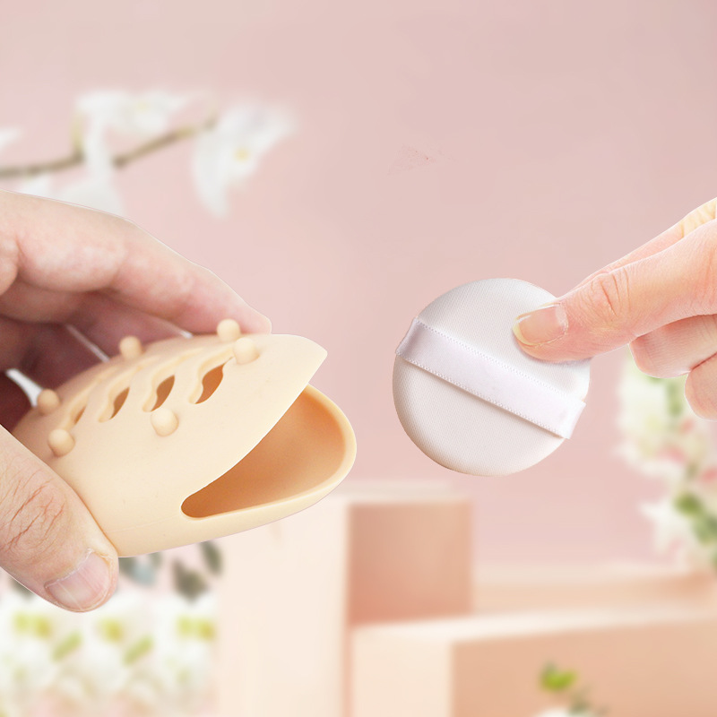 Silicone Make Up Puff Storage Carrying Box Makeup Sponge Holder case
