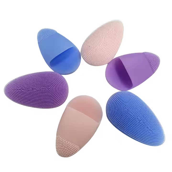 Silicone Face Exfoliating Brush face brush Handheld Facial Cleansing Scrubber Blackhead Remover face scrubber